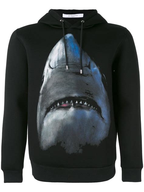 givenchy shark printed hoodie|givenchy crest sweatshirt.